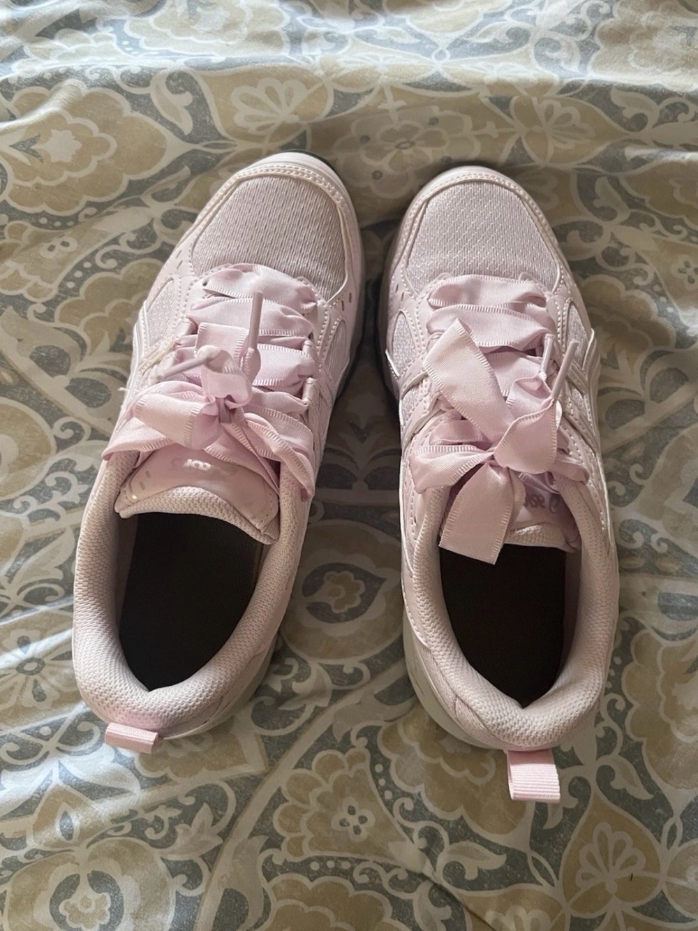 ASICS Cosmos Athletic Shoes in Soft Pink and Silver - Picture 3 of 4